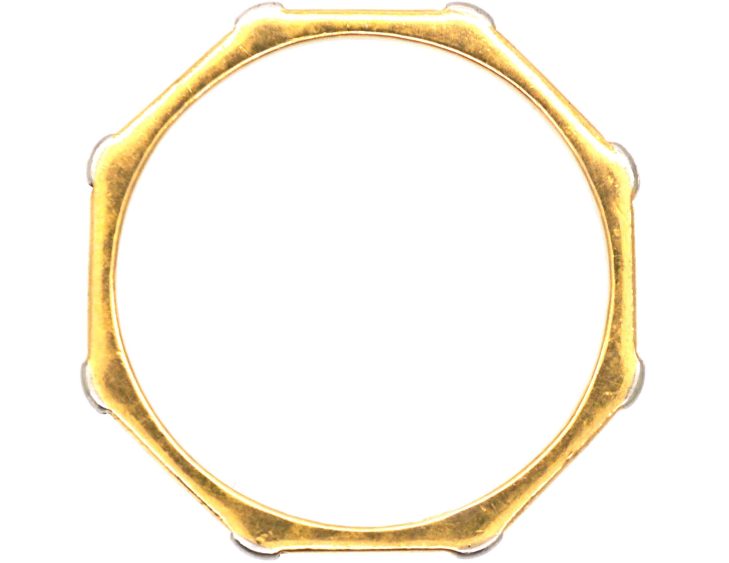 Mid 20th Century 22ct Two Colour Gold Octagonal Wedding Ring