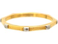 Mid 20th Century 22ct Two Colour Gold Octagonal Wedding Ring