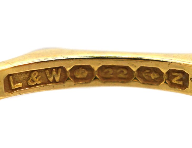 Mid 20th Century 22ct Two Colour Gold Octagonal Wedding Ring