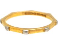 Mid 20th Century 22ct Two Colour Gold Octagonal Wedding Ring