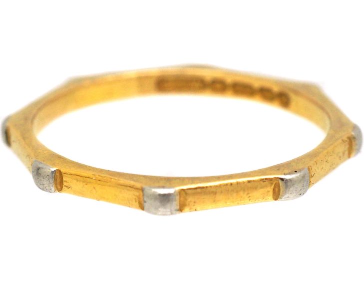Mid 20th Century 22ct Two Colour Gold Octagonal Wedding Ring