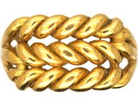 Edwardian 18ct Gold Illusion Keeper Ring