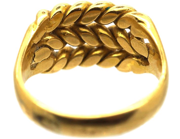 Edwardian 18ct Gold Illusion Keeper Ring