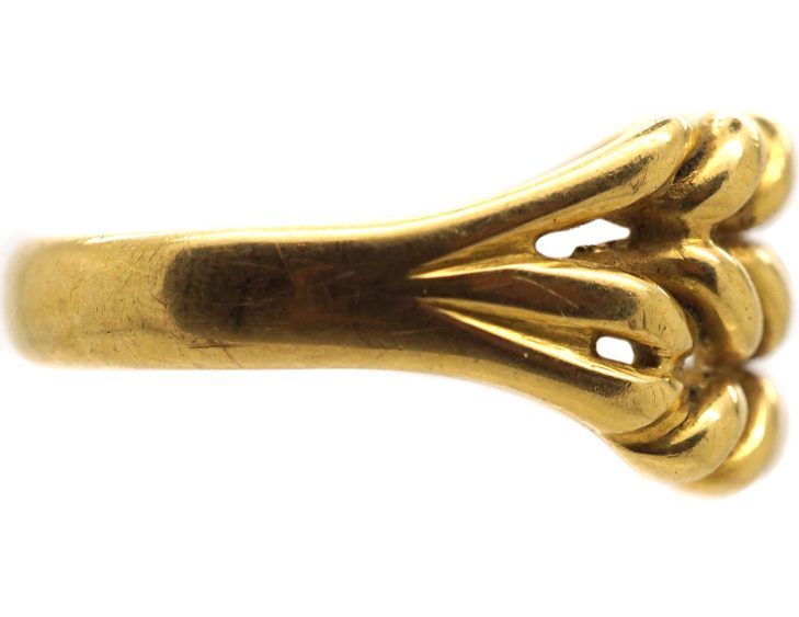 Edwardian 18ct Gold Illusion Keeper Ring