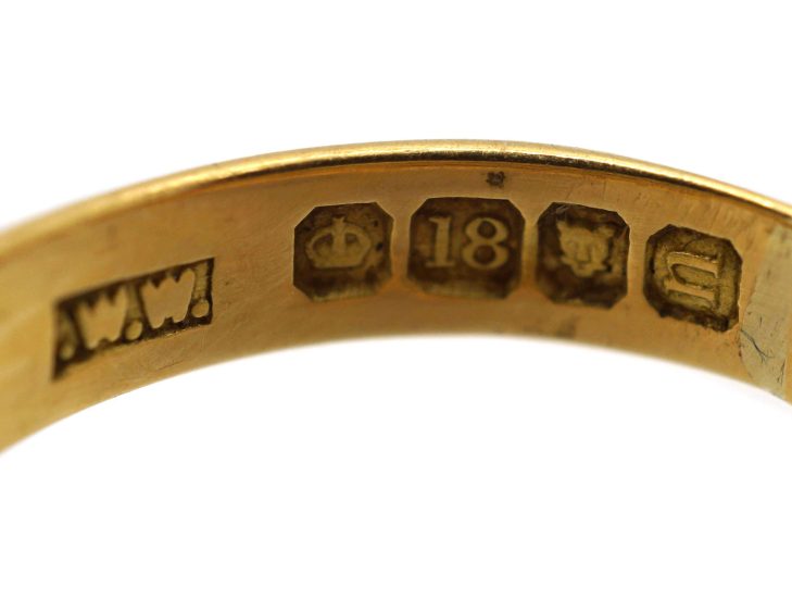 Edwardian 18ct Gold Illusion Keeper Ring