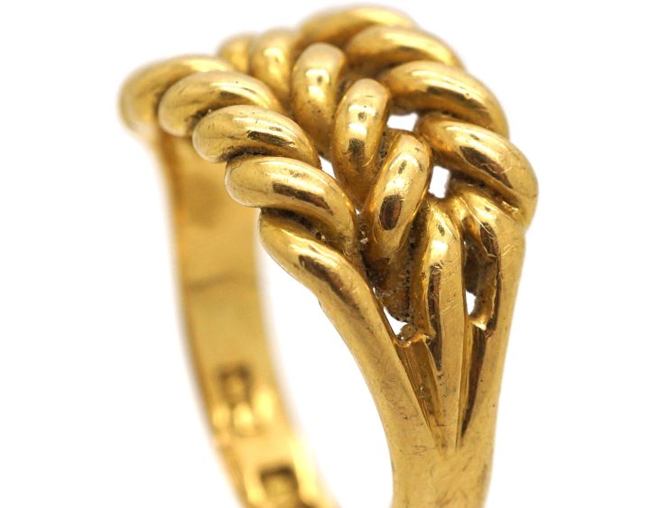 Edwardian 18ct Gold Illusion Keeper Ring