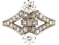 Art Deco 18ct Gold & Platinum Diamond Ring
