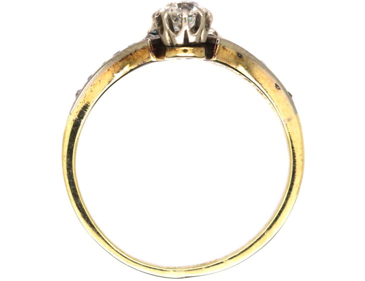 Art Deco 18ct Gold & Platinum Diamond Ring