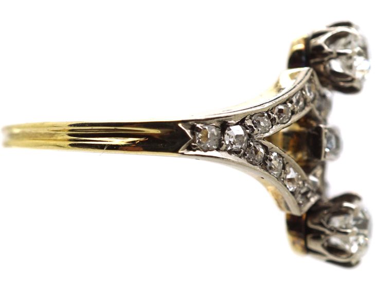 Art Deco 18ct Gold & Platinum Diamond Ring