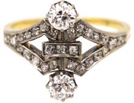 Art Deco 18ct Gold & Platinum Diamond Ring