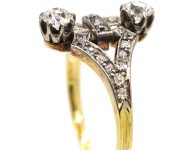 Art Deco 18ct Gold & Platinum Diamond Ring