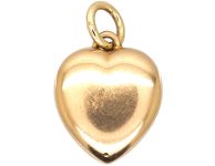 Victorian 15ct Gold Heart Pendant with Diamond Cross Motif