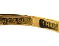 Victorian 18ct Gold Triple Cluster Ring set with Sapphires & Diamonds