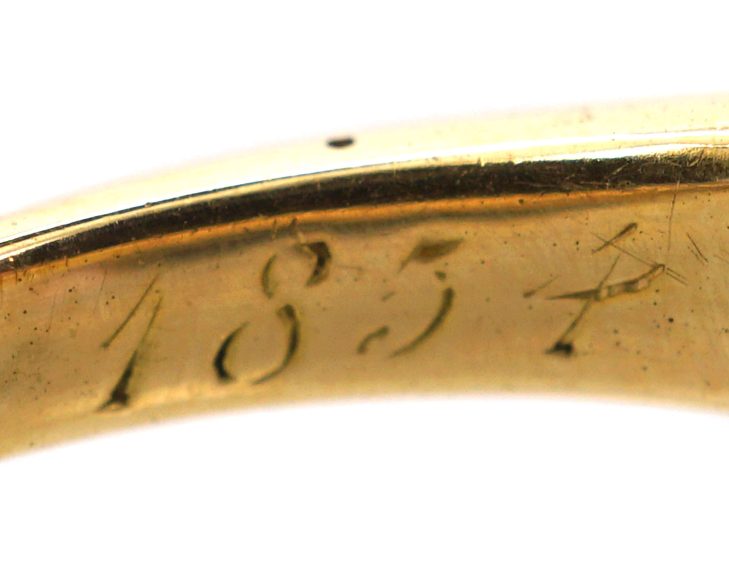 Victorian 18ct Gold Triple Cluster Ring set with Sapphires & Diamonds