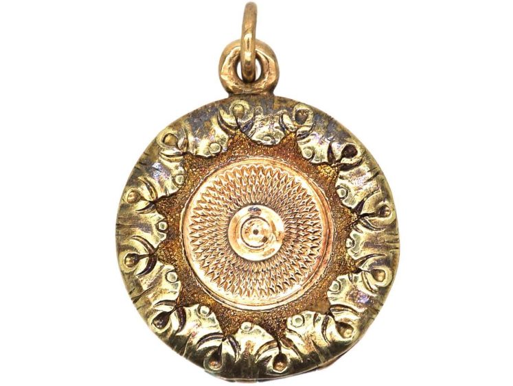 Tiny Georgian Two Colour 15ct Gold Locket