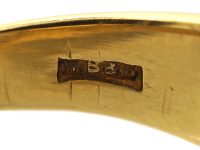 Victorian 18ct Gold Sapphire & Diamond Rub Over Ring