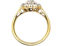 Early 20th Century 18ct Gold, Old Mine Cut Diamond Oval Cluster Ring