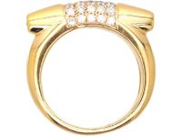 Vintage 18ct Gold & Diamond Ring by Salvatore Ferragamo
