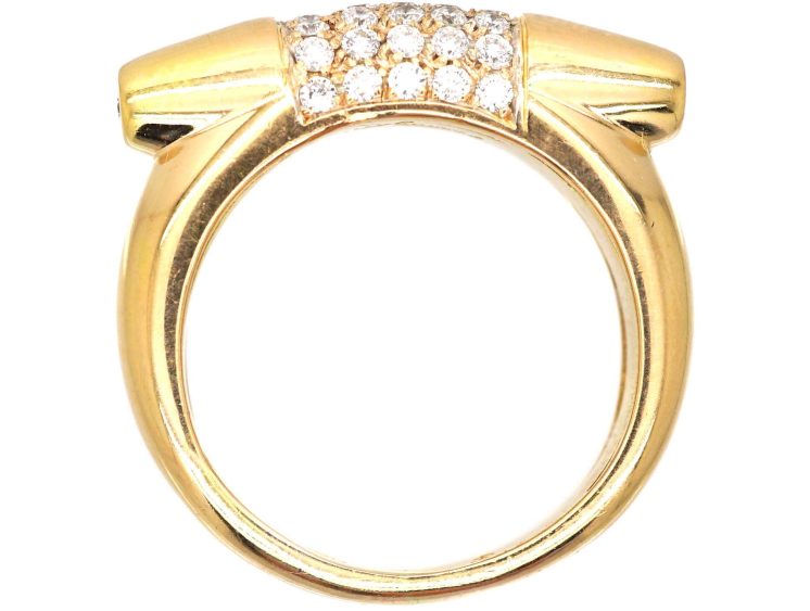 Vintage 18ct Gold & Diamond Ring by Salvatore Ferragamo