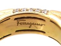 Vintage 18ct Gold & Diamond Ring by Salvatore Ferragamo