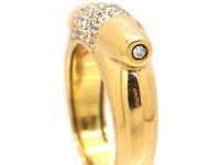 Vintage 18ct Gold & Diamond Ring by Salvatore Ferragamo