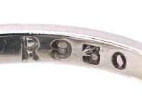 Art Deco Platinum Hexagonal Diamond Cluster Ring