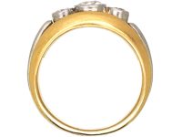 Art Deco 18ct Gold & Platinum Three Stone Diamond Ring