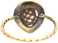 Georgian 9ct Gold Heart Ring set with Flat Cut Almandine Garnets