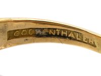 Edwardian 18ct Gold & Platinum Three Stone Diamond Rub Over Set Ring