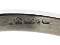 Art Deco Platinum Cluster Ring set with an Opal & Diamonds