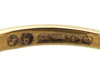 1970s 9ct Gold Ring set with a Large Oval Cut Citrine