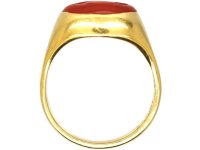 18ct Gold Ring set with a with a Roman Carnelian Intaglio of Mercury