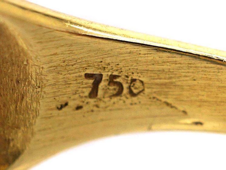 18ct Gold Ring set with a with a Roman Carnelian Intaglio of Mercury