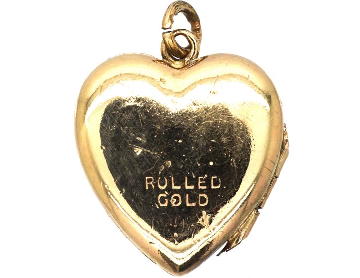Mid 20th Century Rolled Gold Heart Locket