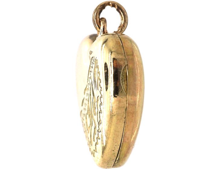 Mid 20th Century Rolled Gold Heart Locket