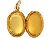 Victorian 18ct Gold & Royal Blue Enamel Oval Locket