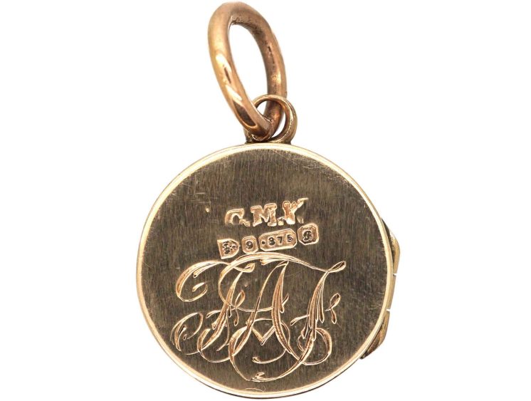 Edwardian 9ct Gold Three Leaf Clover Locket