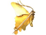Victorian 15ct Gold Butterfly Brooch