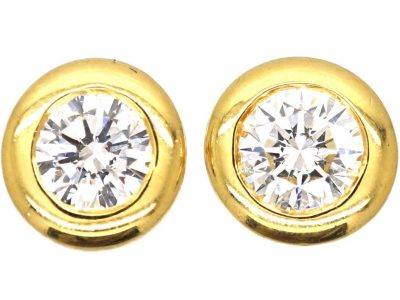 18ct Gold Diamond Stud Earrings
