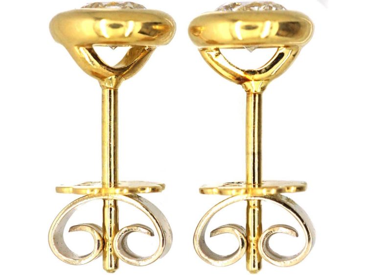 18ct Gold Diamond Stud Earrings