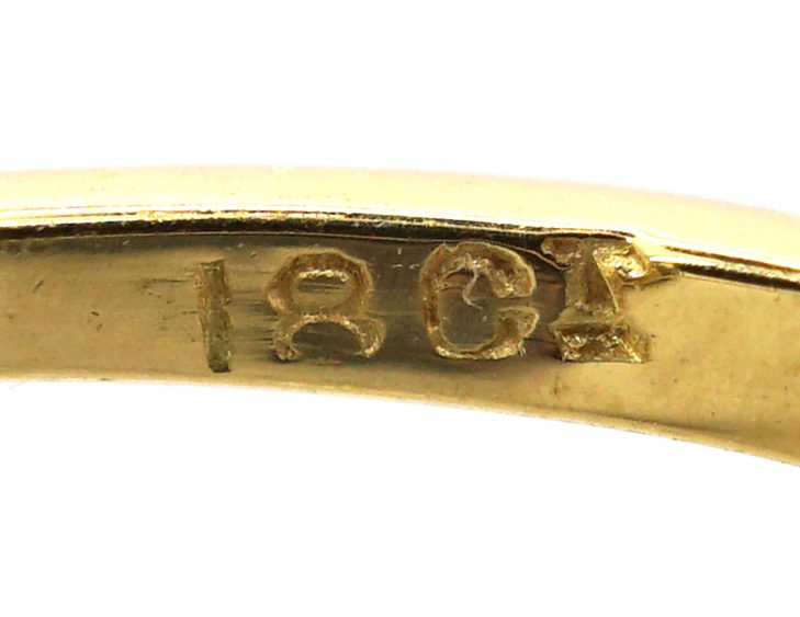 Edwardian 18ct Gold & Platinum, Sapphire & Diamond Two Row Cluster Ring