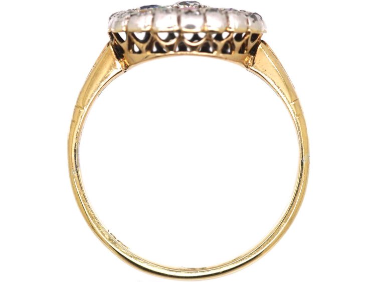 Edwardian 18ct Gold Gem Set Dearest Ring