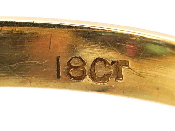 Edwardian 18ct Gold Gem Set Dearest Ring