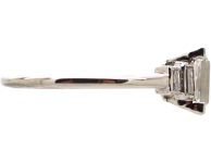 Art Deco Platinum Diamond Solitaire Ring with Baguette Diamond Shoulders