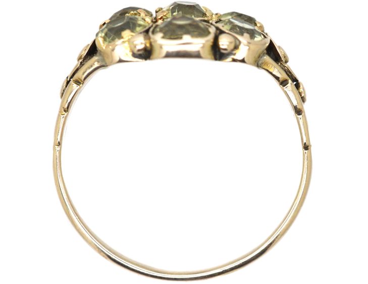 Victorian 18ct Gold Cluster Ring set with Chrysoberyls