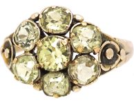 Victorian 18ct Gold Cluster Ring set with Chrysoberyls