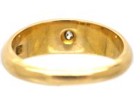 Victorian 18ct Gold Star Ring set with a Diamond & Two Turquoise