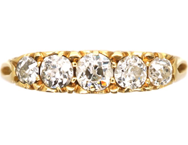 Victorian 18ct Gold Five Stone Diamond Ring