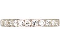 Early 20th Century Narrow Platinum Diamond Eternity Ring