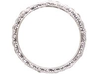 Early 20th Century Narrow Platinum Diamond Eternity Ring